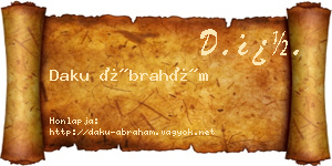 Daku Ábrahám névjegykártya
